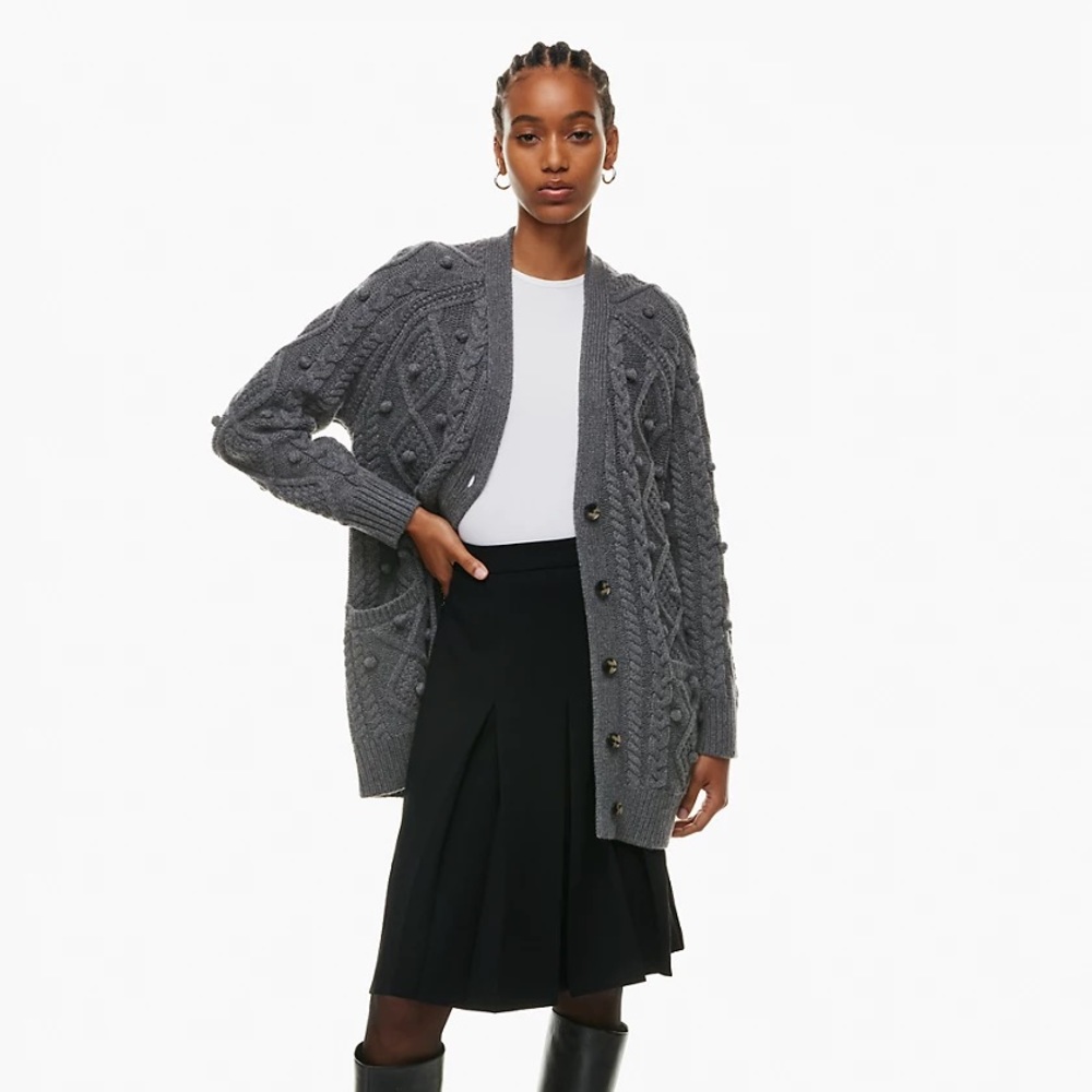 Aritzia Wilfred Alps Cardigan Heather Grey - Size XXS